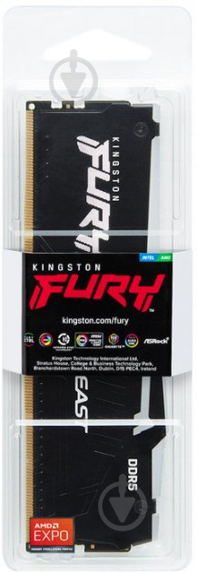 Оперативная память Kingston DDR5 SDRAM 16 GB (1x16GB) 5200 MHz (KF552C36BBEA-16) Beast Black RGB - фото 6