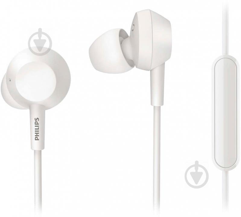 Наушники Philips TAE4105 In-ear Mic white (TAE4105WT/00) - фото 3