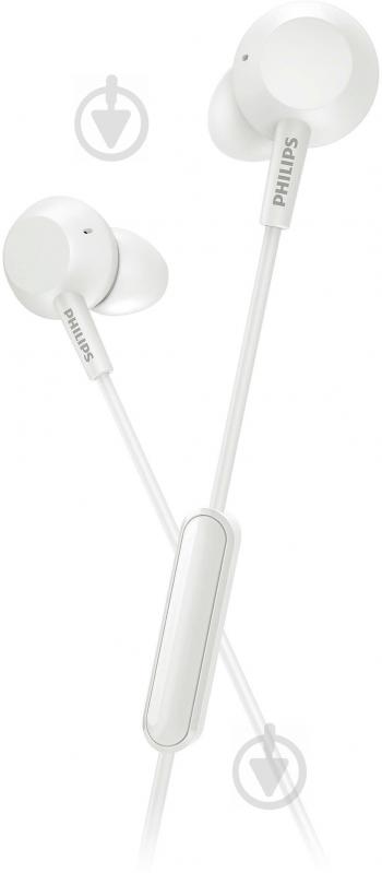 Наушники Philips TAE4105 In-ear Mic white (TAE4105WT/00) - фото 2