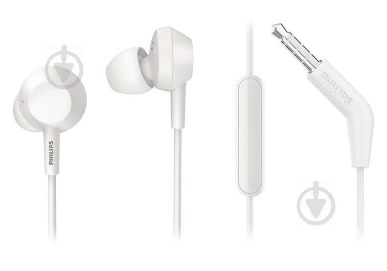 Наушники Philips TAE4105 In-ear Mic white (TAE4105WT/00) - фото 4