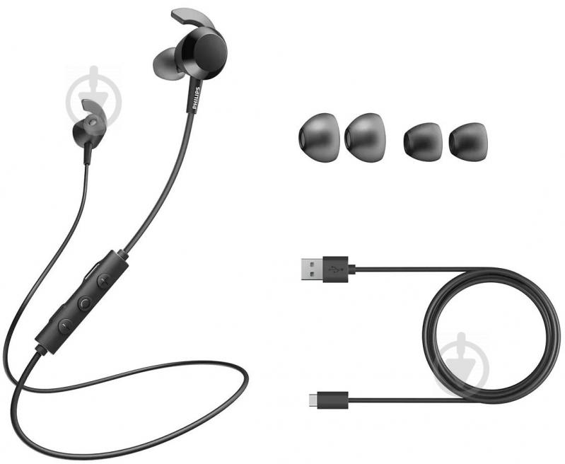 Наушники Philips TAE4205 In-ear Wireless Mic black (TAE4205BK/00) - фото 5