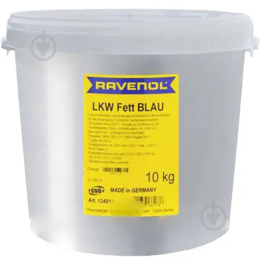 Багатоцільовий мастильний засіб RAVENOL Rav Lkw Fett Blau 10kg - фото 1