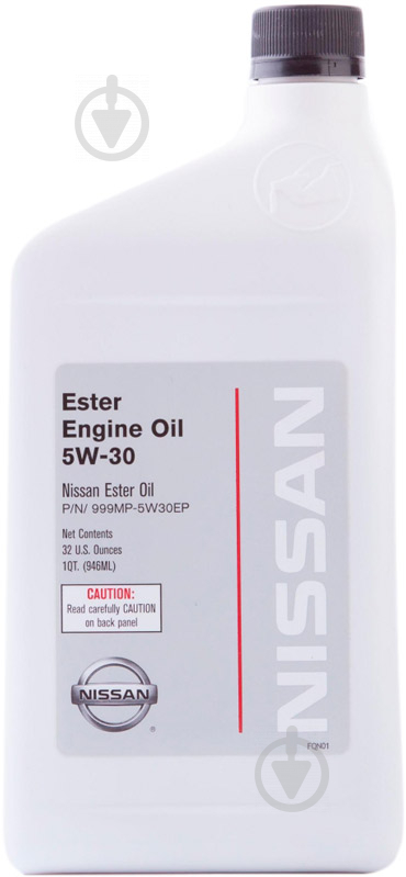 Моторное масло Nissan Ester Engine Oil 5W-30 0,946 л (999MP-5W30EP) - фото 1