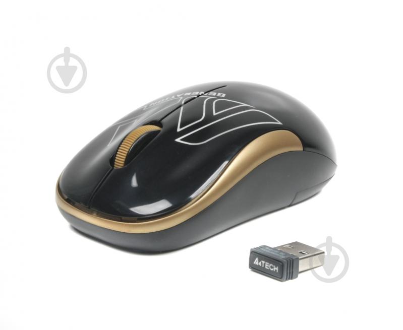 Мишка A4Tech G3-300N (Black+Golden) gold - фото 1