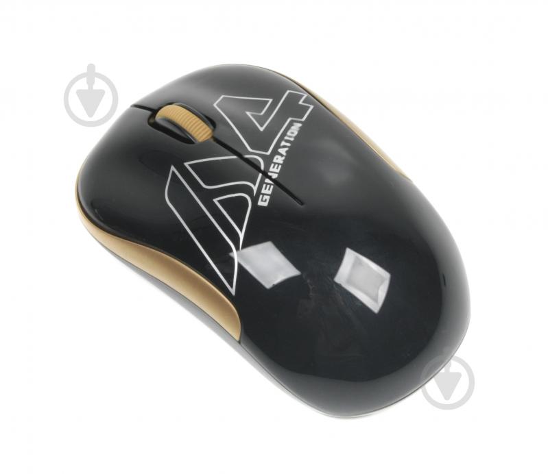 Мишка A4Tech G3-300N (Black+Golden) gold - фото 3