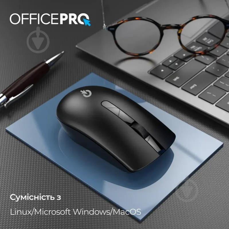 Миша OfficePro M175B Silent Click Wireless black (M175B) - фото 13