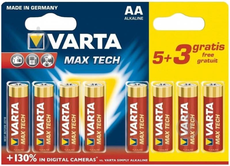 Батарейка Varta MAX T AA BLI 8 (04706101428) - фото 1
