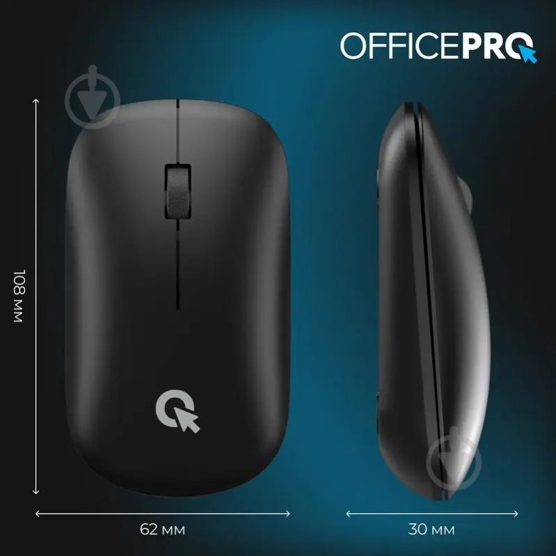 Миша OfficePro M225B Silent Click Wireless black (M225B) - фото 4