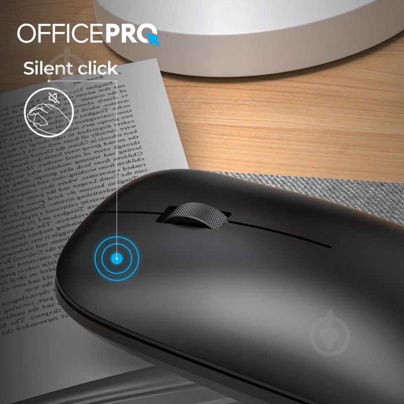 Мышь OfficePro M225B Silent Click Wireless black (M225B) - фото 8