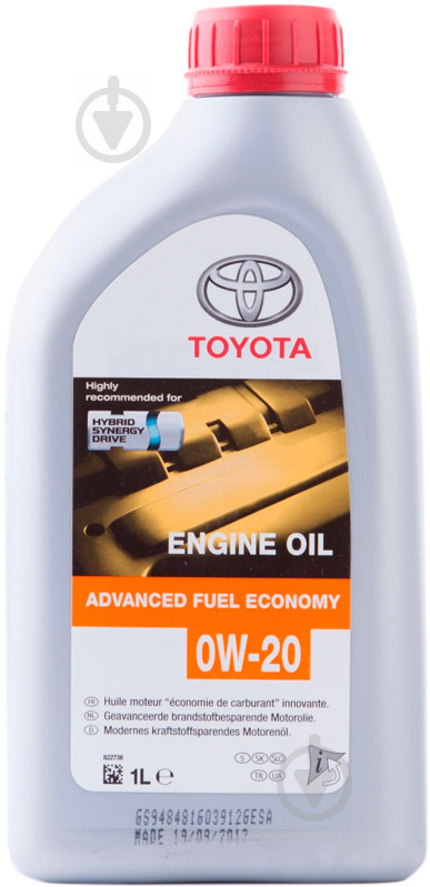 Моторное масло Toyota Engine Oil XS 0W-20 1 л (888083264) - фото 1