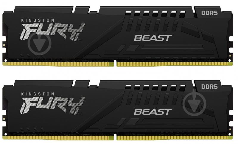 Оперативна пам'ять Kingston DDR5 SDRAM 16 GB (2x8GB) 5600 MHz (KF556C40BBK2-16) FURY Beast Black - фото 1