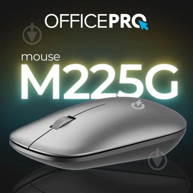 Миша OfficePro M225G Silent Click Wireless gray (M225G) - фото 3