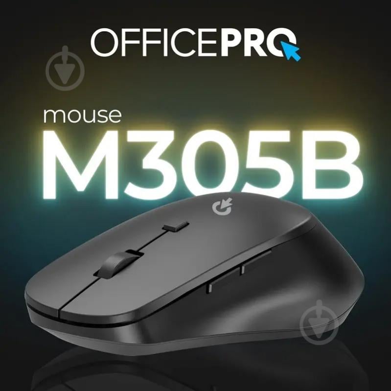 Миша OfficePro M305B Silent Click Ergonomic Wireless black (M305B) - фото 13