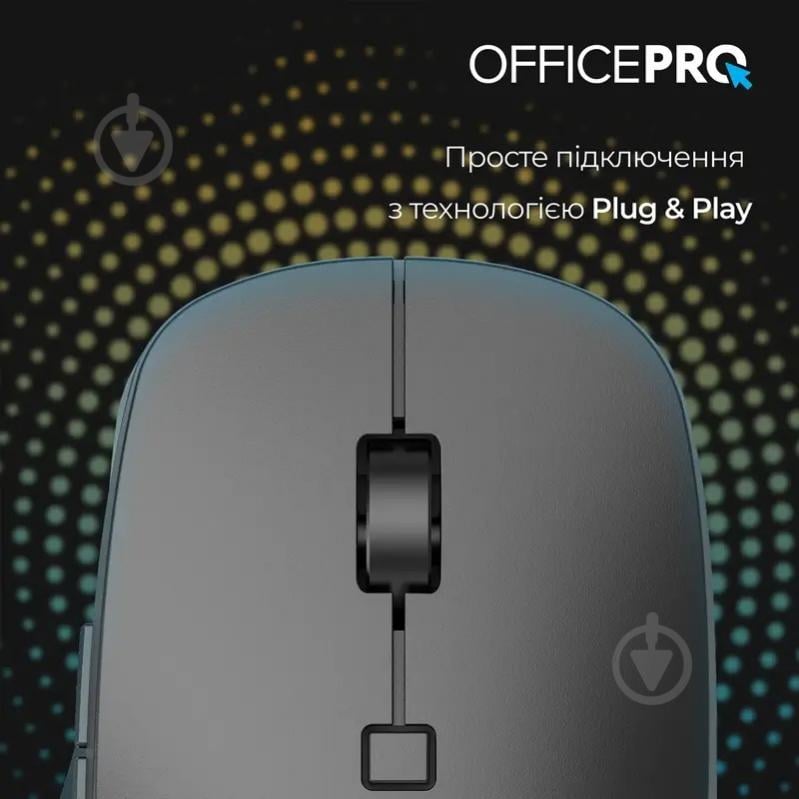 Миша OfficePro M305B Silent Click Ergonomic Wireless black (M305B) - фото 10