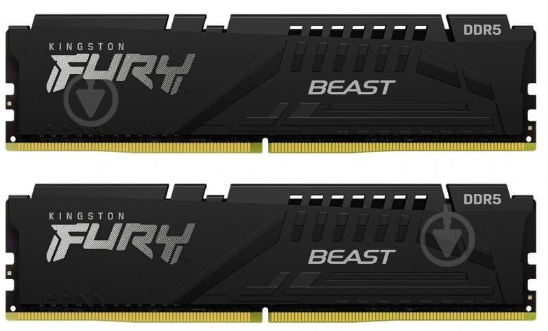 Оперативна пам'ять Kingston DDR5 SDRAM 16 GB (2x8GB) 6000 MHz (KF560C40BBK2-16) FURY Beast Black - фото 1