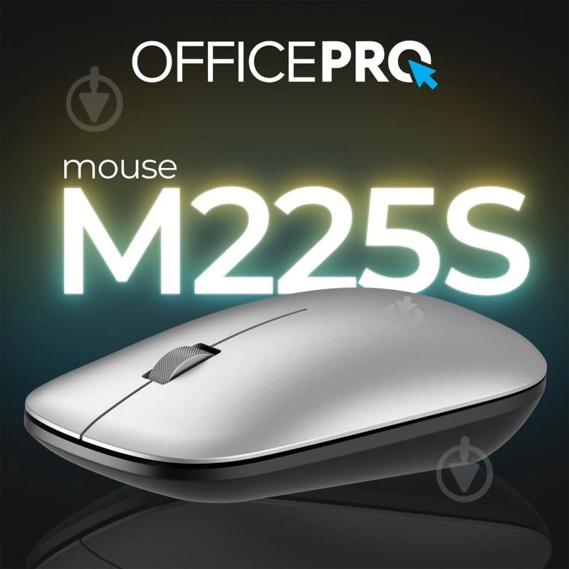 Мышь OfficePro M225S Silent Click Wireless silver (M225S) - фото 3