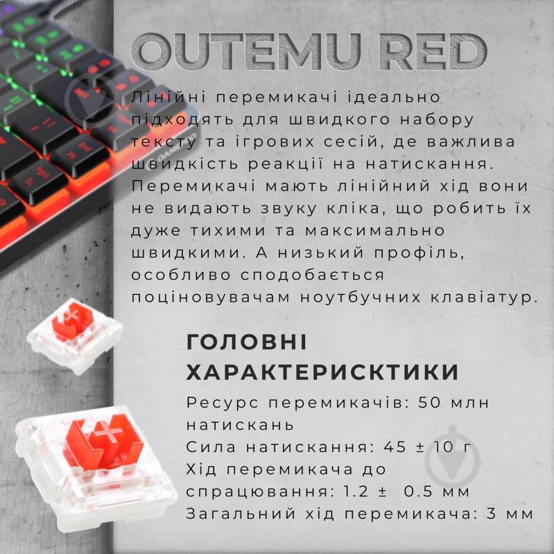 Клавиатура игровая GamePro MK140R Red Swich Low Profile (MK140R) grey - фото 11