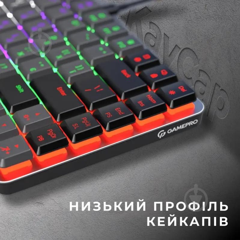 Клавиатура игровая GamePro MK140R Red Swich Low Profile (MK140R) grey - фото 12