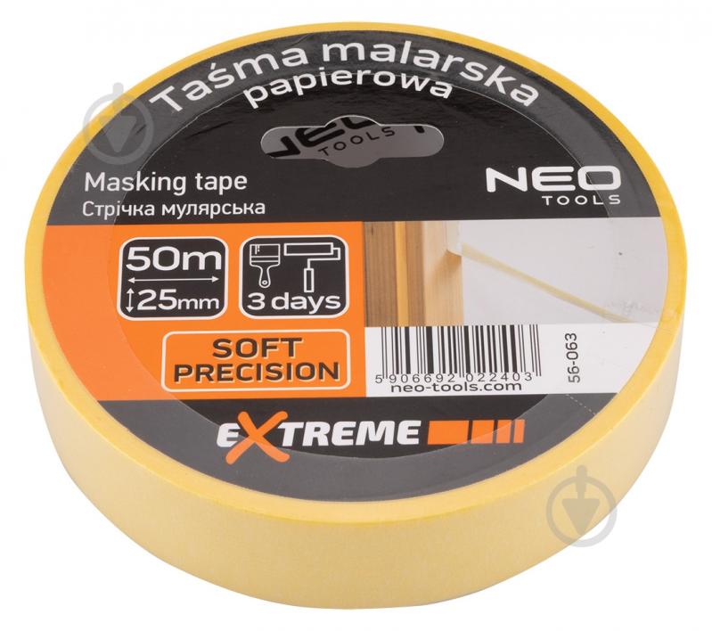 Лента малярная NEO tools 25 мм x 50 м 56-063 - фото 7 Лента малярная NEO tools 25 мм x 50 м 56-063 - фото 7