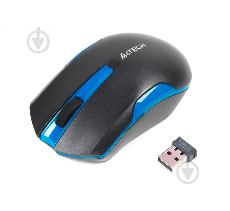 Мишка A4Tech G3-200N (Black+Blue) blue - фото 1