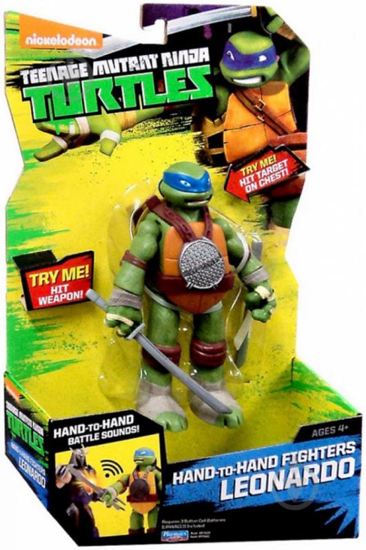 Фигурка TMNT Черепашки-ниндзя со звуковыми эффектами Леонардо 15 см 91642 - фото 2