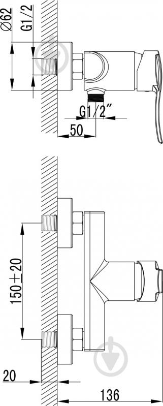 Смеситель для душа Imprese NOVA VLNA 15135 - фото 2 Смеситель для душа Imprese NOVA VLNA 15135 - фото 2