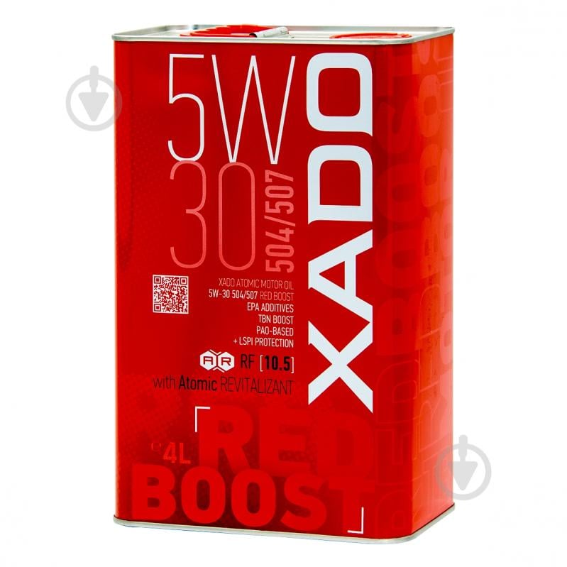 Моторна олива синтетична XADO Atomic Oil 504/507 RED BOOST 5W-30 4 л (ХА 26296) - фото 3 Моторна олива синтетична XADO Atomic Oil 504/507 RED BOOST 5W-30 4 л (ХА 26296) - фото 3