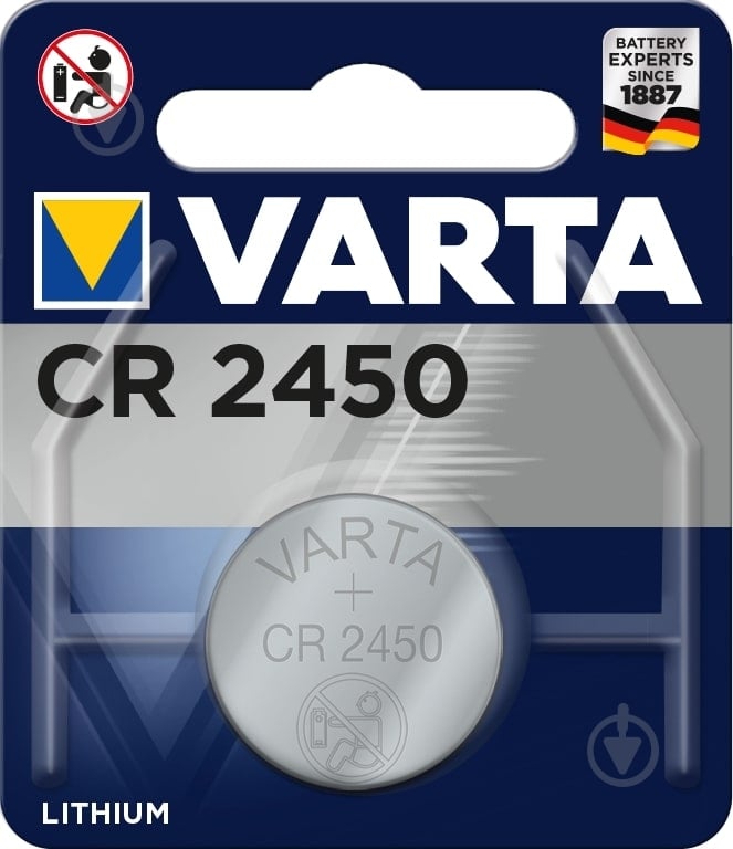 Батарейка Varta CR2450 1 шт. (06450101401) - фото 1