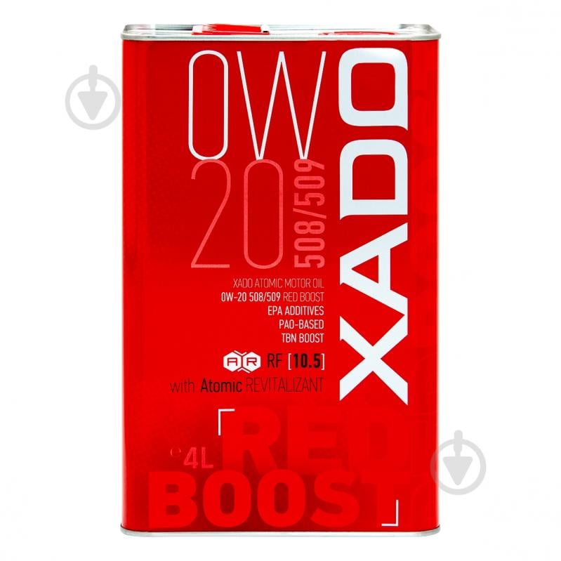 Моторна олива синтетична XADO Atomic Oil 508/509 RED BOOST 0W-20 4 л (ХА 25294) - фото 1