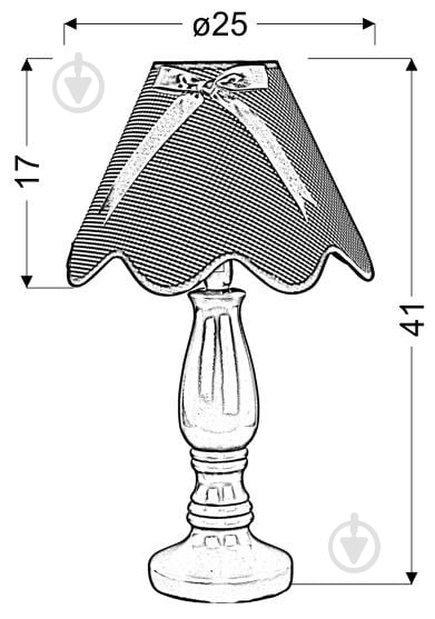 Настольная лампа декоративная Candellux LOLA 1x40 Вт E14 синий 41-04710 - фото 2