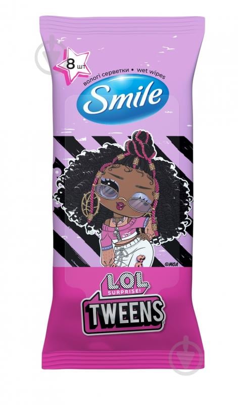 Вологі серветки Smile L.O.L 8 шт. - фото 3