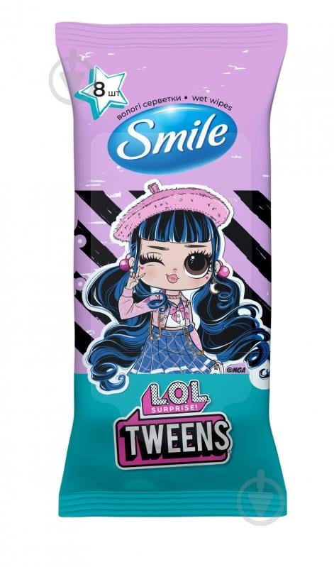 Вологі серветки Smile L.O.L 8 шт. - фото 2