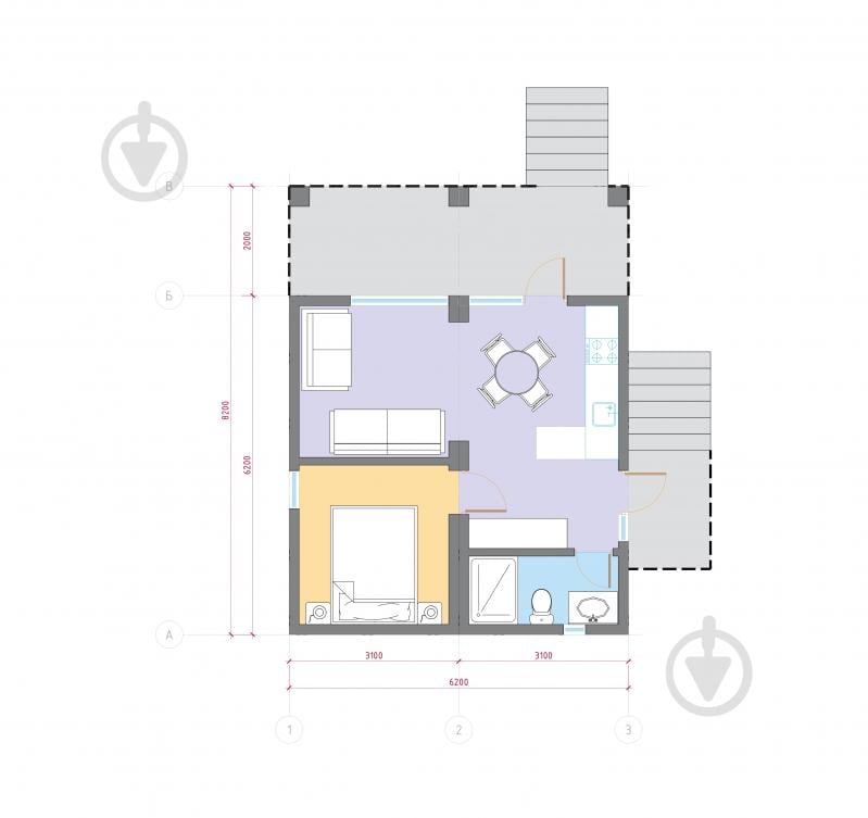 Модульний будинок корисною площею 32 м кв (два модулі) комплектації СТАНДАРТ - фото 5