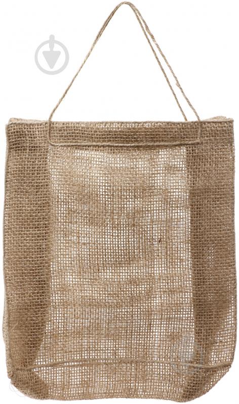 Сумка подарункова з мішковини 21х7х23 см - фото 1 Сумка подарункова з мішковини 21х7х23 см - фото 1