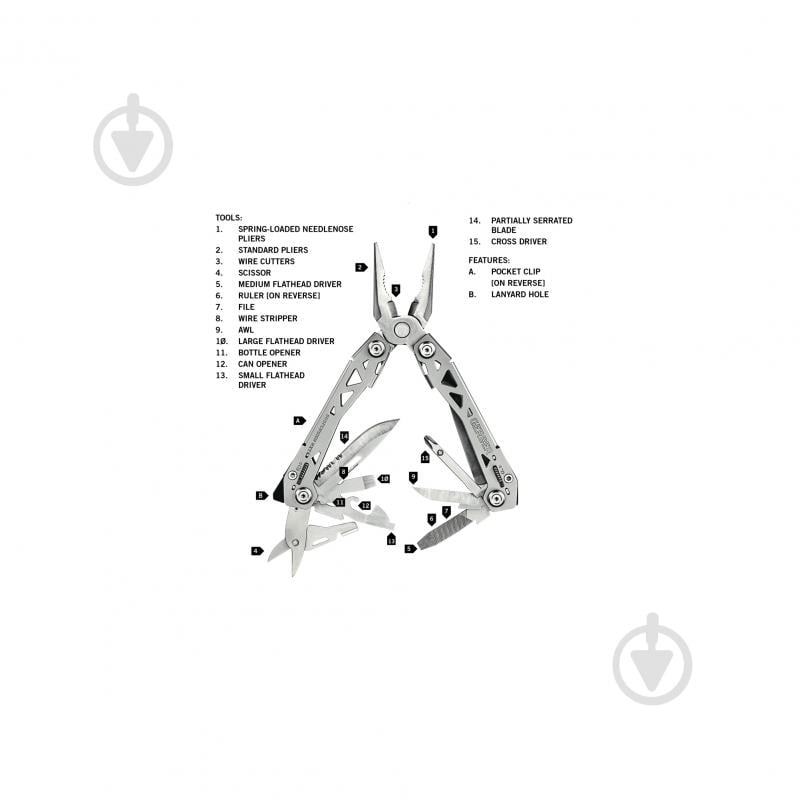 Мультитул Gerber Gear Suspension NXT, 15 инструментов - фото 4