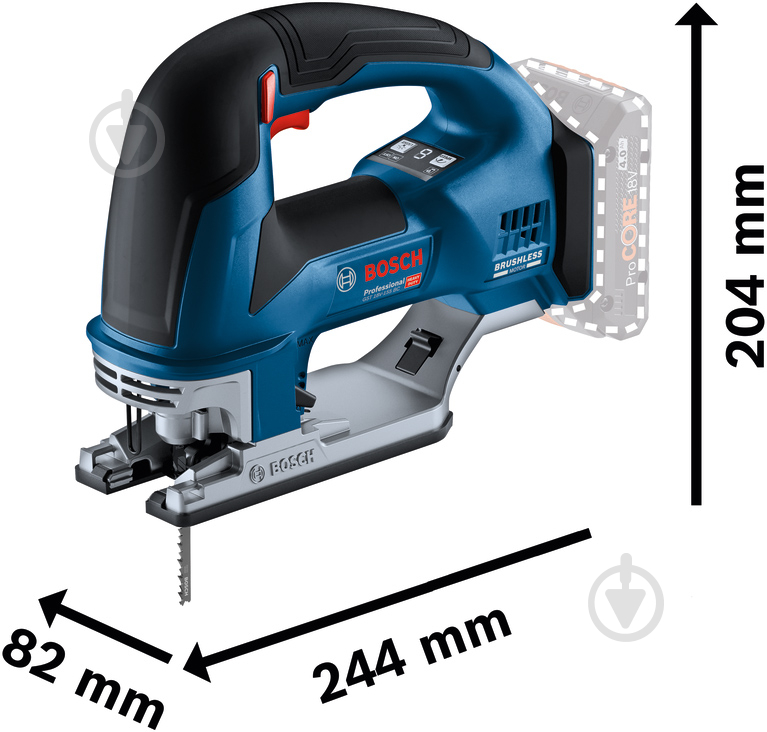 Електролобзик Bosch Professional GST 18V-155 BC 06015B1001 - фото 6