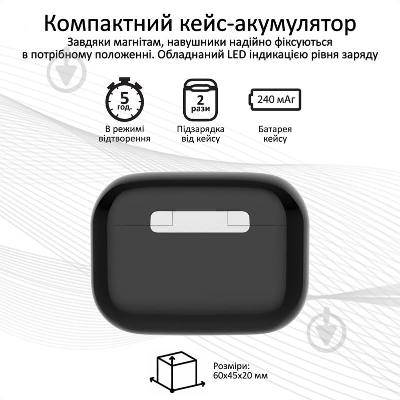 Наушники Promate Harmoni Bluetooth 5 black (harmoni.black) - фото 3