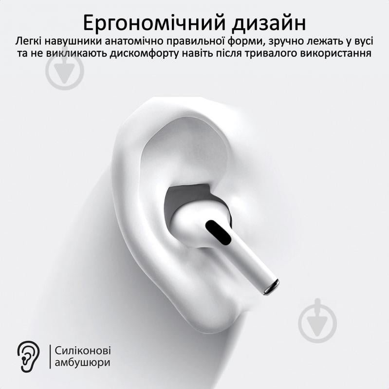 Наушники Promate Harmoni Bluetooth 5 white (harmoni.white) - фото 4