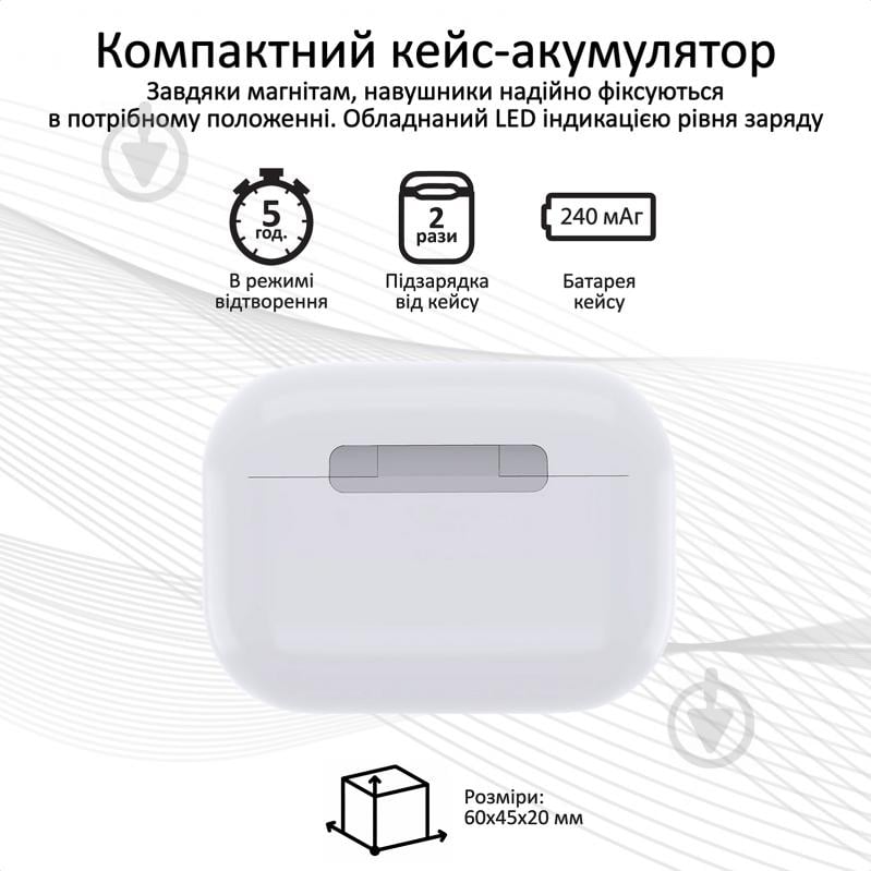 Наушники Promate Harmoni Bluetooth 5 white (harmoni.white) - фото 3