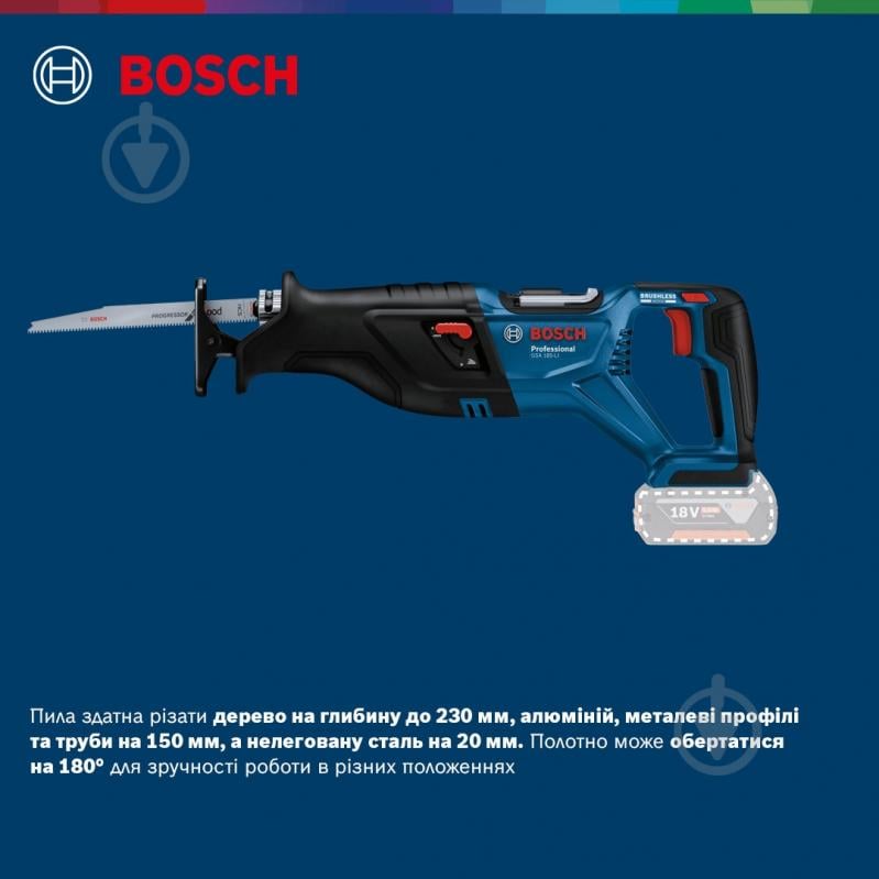 Пила сабельная Bosch Professional GSA 185-LI 06016C0020 - фото 13