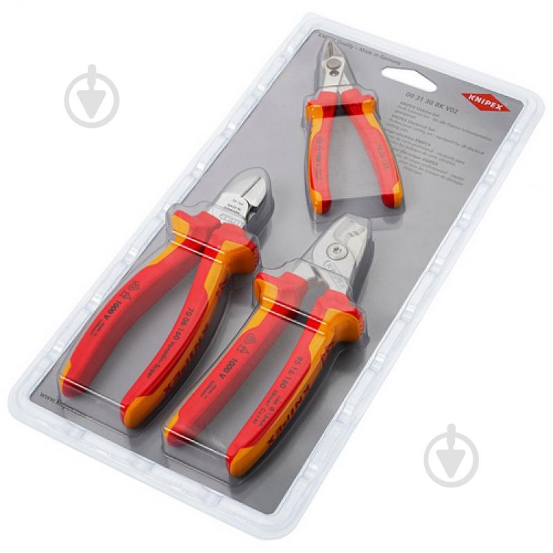 Набор инструментов KNIPEX 3 шт. 00 31 30 BK V02 - фото 1