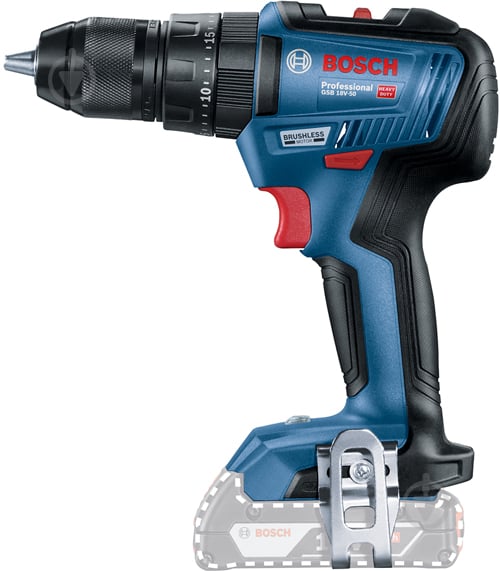 Шуруповерт ударный аккумуляторный Bosch Professional GSB 18V-50 06019H5106 - фото 1