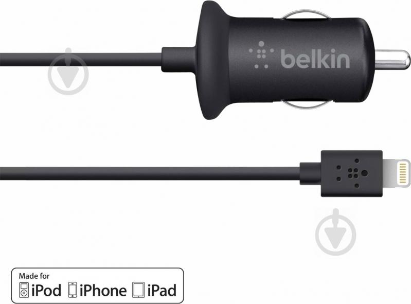 Зарядний пристрій у машину Belkin USB Charger Lightning cable Black (F8J076btBLK) - фото 3