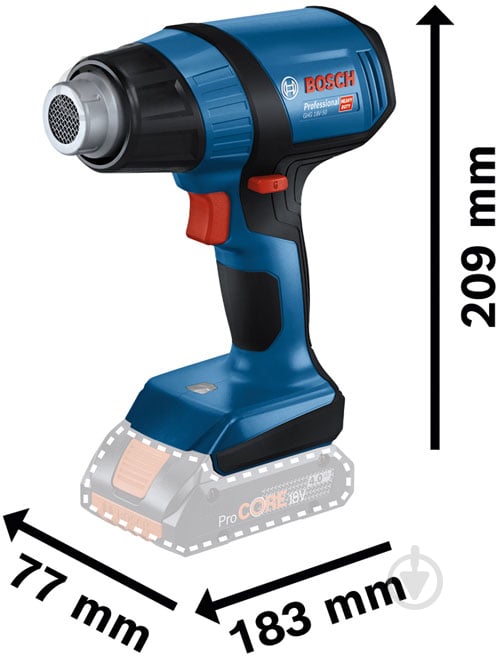 Фен будівельний Bosch Professional GHG 18V-50 06012A6500 - фото 2