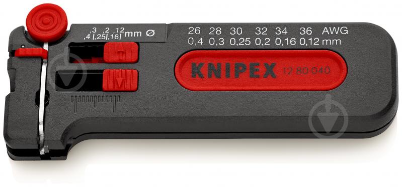 Знімач ізоляції KNIPEX Mini 12 80 040 SB - фото 1 Знімач ізоляції KNIPEX Mini 12 80 040 SB - фото 1