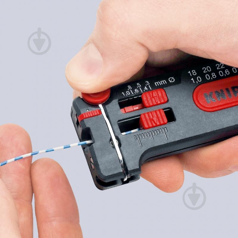 Знімач ізоляції KNIPEX Mini 12 80 040 SB - фото 3 Знімач ізоляції KNIPEX Mini 12 80 040 SB - фото 3