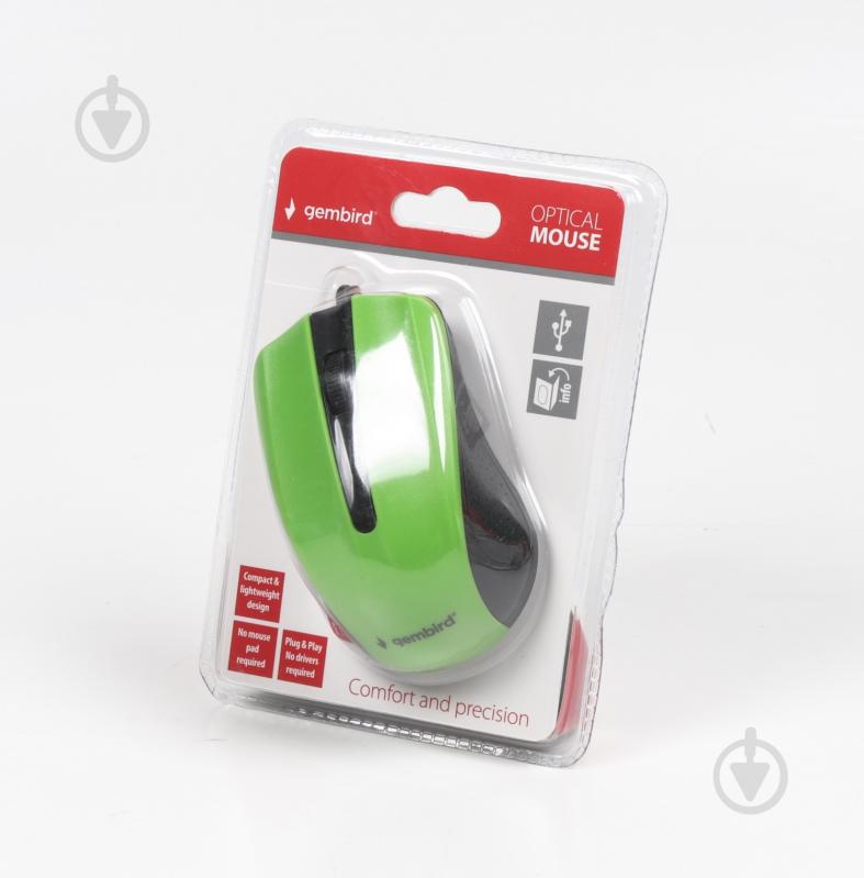 Мышка Gembird MUS-101-G green - фото 3