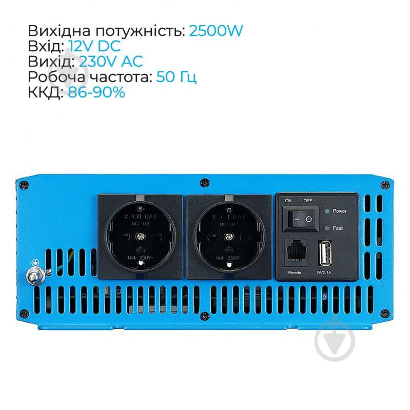 Инвертор ECTIVE SI 25 2500W/12V - фото 2 Инвертор ECTIVE SI 25 2500W/12V - фото 2