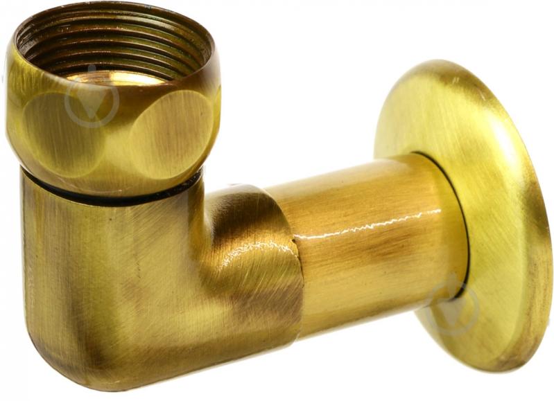 Соединитель угловой АЗОЦМ латунный G3/4хG1/2 - фото 1