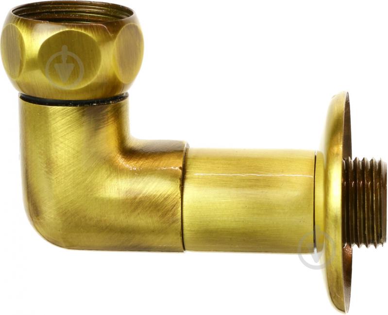 Соединитель угловой АЗОЦМ латунный G3/4хG1/2 - фото 2